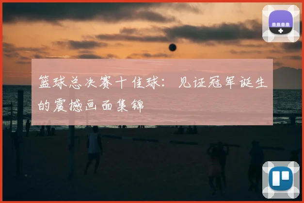 篮球总决赛十佳球:见证冠军诞生的震撼画面集锦